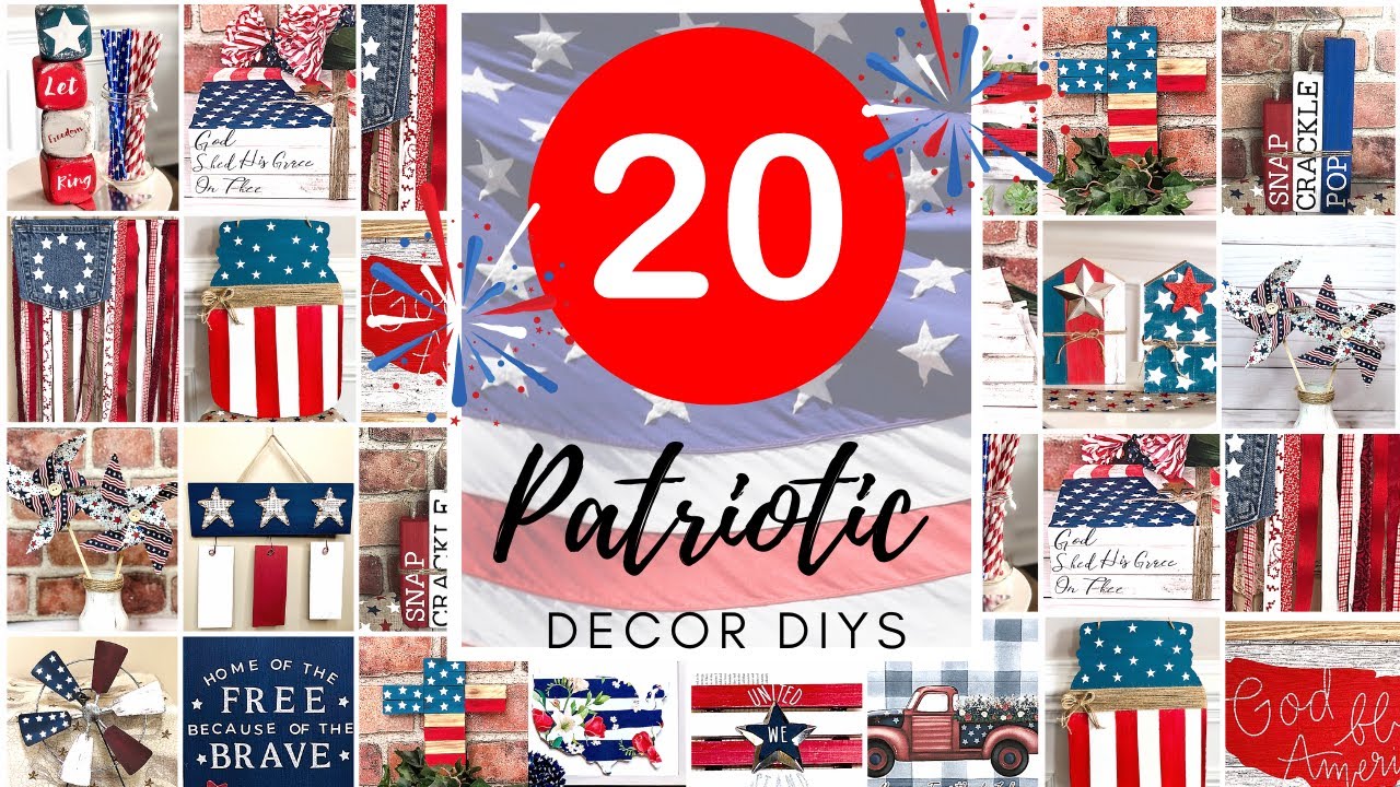 20 *MUST SEE* Dollar Tree Patriotic Decor DIYs 🇺🇸 | Budget Memorial Day & 4th of July Decor