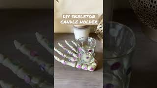 Dollar Tree Skeleton Candle Holder #diycrafts #dollartreediy #homedecorideas #halloween2022