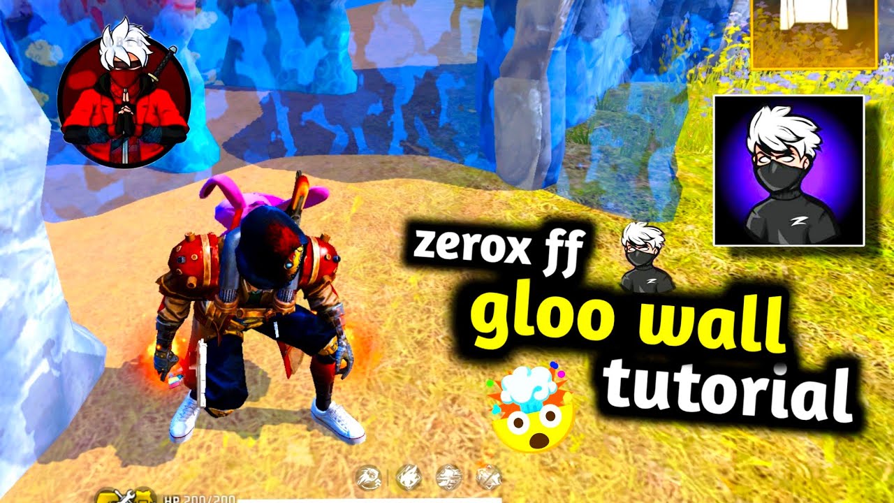 zerox ff gloo wall tutorial fast gloo wall trick 🤯 fastest gloo