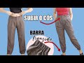 AJUSTE A CALÇA DE FORMA ESTILOSA | TRANSFORME CALÇA SOCIAL EM CALÇA JOGGER | COMO SUBIR CÓS DA CALÇA