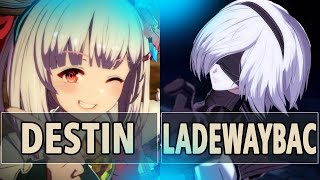 GBVSR:🔥destin (Vikala) Vs Ladewaybac (2B)🔥| High Level Gameplay.