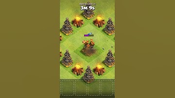Level-6 Air defence vs Max Lightning spell | How many spells it take to destroy it 😁😎#shorts