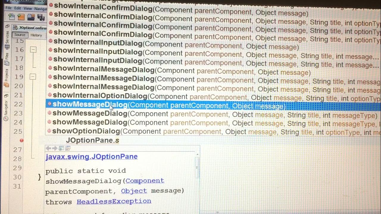 Joptionpane confirmacion java netbeans - YouTube