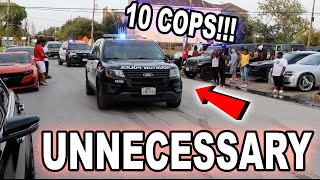 HOUSTON COPS FORM AN ARMY TO SHUT DOWN GRAFFITI WALL CAR MEET FOR NO REASON | Damdaved