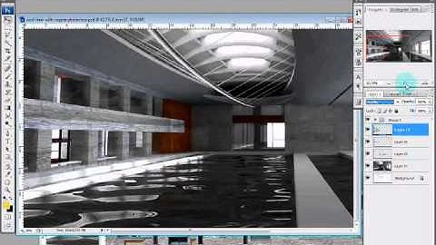 Pool illustration part 1: architectural photoshop rendering
