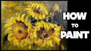 Sunflower ∥ Oil Painting Tutorial