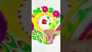 Rangoli for festival || Festive decor || Easy Rangoli Design #trending #shorts #viral #youtubeshorts