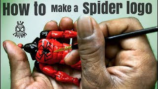 How to Paint a Spider-Man Logo on a marvel legends