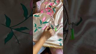 Hand painted saree❤️ #fashiondesigner #designerinspiration