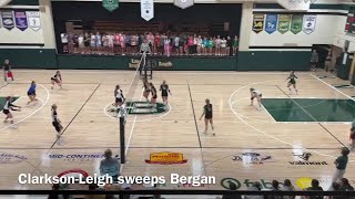 Clarkson-Leigh volleyball sweeps Bergan