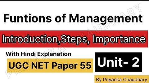 Functions of Management |Management functions | Principles of Management |NTA UGC Net-Labour Welfare