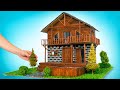 How To Build A Luxury House From Cardboard And Wooden Sticks