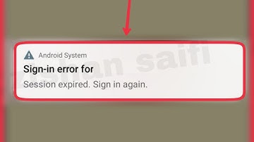 How To Fix Sign in error Session Expired Sign in again Problem Solve