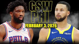 Golden State Warriors vs Philadelphia 76ers Full Game Highlights – February 3, 2026 | NBA Season