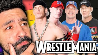 Ranking EVERY JOHN CENA WrestleMania Match EVER (WWE TIER RANKING)