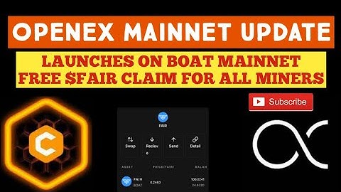 BREAKING NEWS! Openex (oex) Launches on Boat Mainnet ||  Free $Fair Tokens  #cryptoairdrop #oex