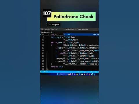 Palindrome Checker using C++ | Code Leos#shorts#coding#programming#cpp ...
