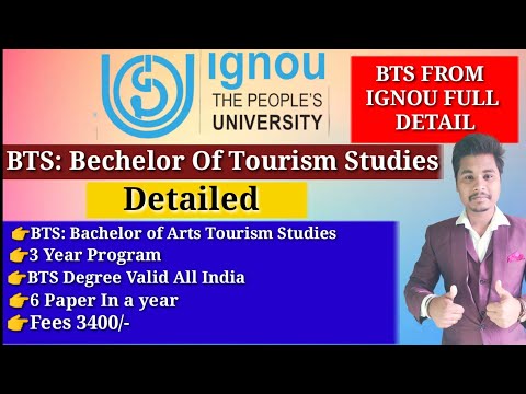 IGNOU BTS BECHELOR OF ARTS IN TOURISM STUDIES IN HIND|BTS DETAILES||BA TOURISM STUDIES DETAILS HINDI