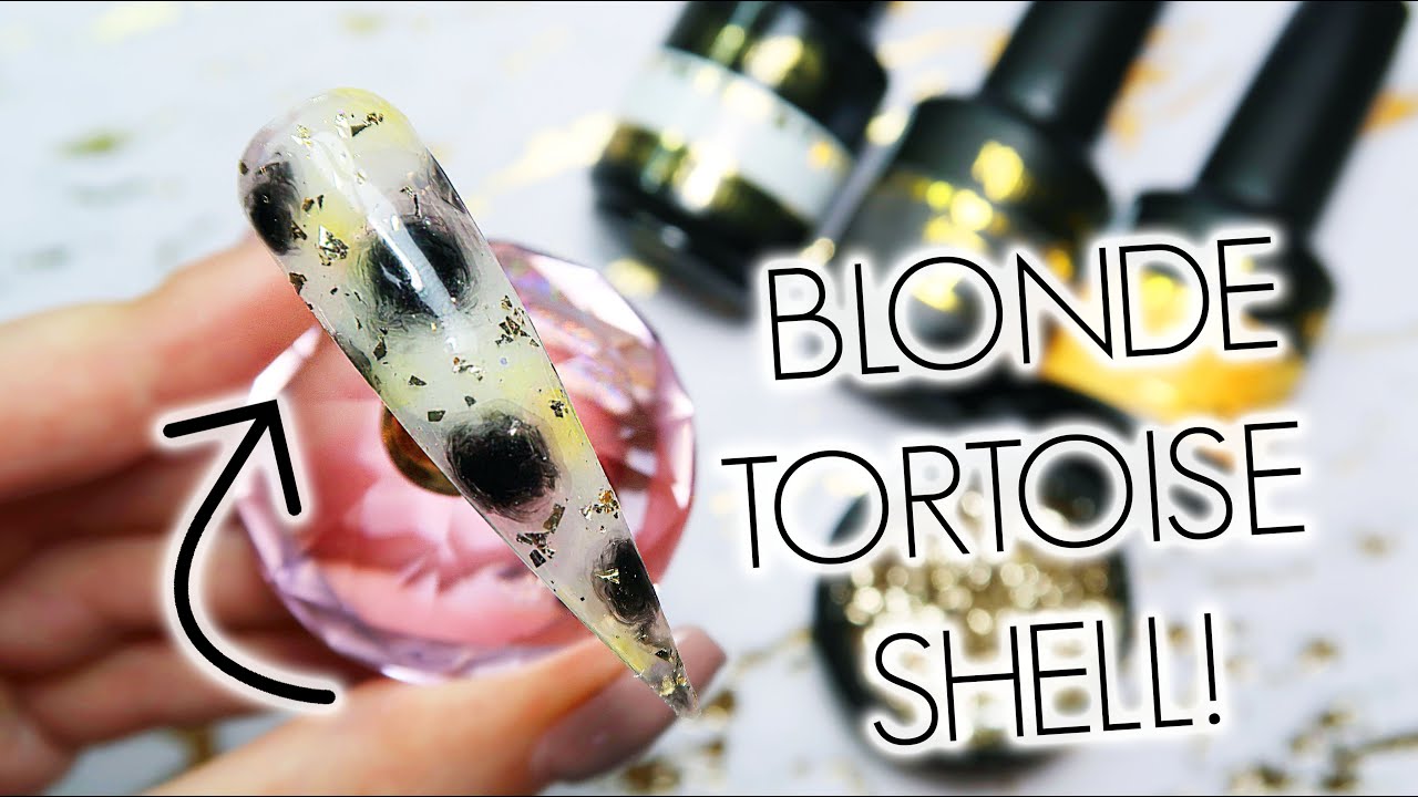 Blonde Tortoise Shell Nail Art Tutorial! | Gel Nail Art 2020 - YouTube