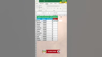Salary Increment Formula in Excel | Calculate New Salary After Increment In Excel #salaryincrease