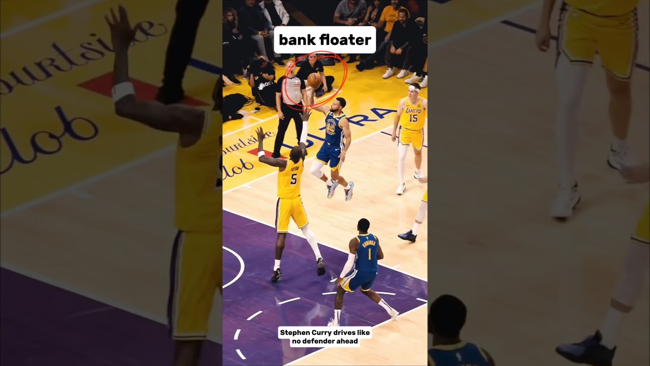 Stephen Curry drives like no defender ahead 