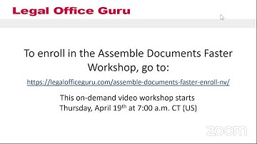 13-Minute Thursdays - Assembling documents faster (4/12/18)
