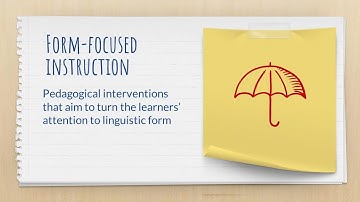 Unpacking terms: Focus on Form