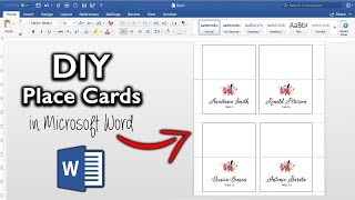 Microsoft Word Diy Table Cards