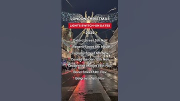 The London Christmas lights 2025 ✨