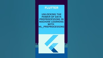 Mastering Machine Learning Data Preprocessing in flutter #shorts #flutter #machinelearning #treding
