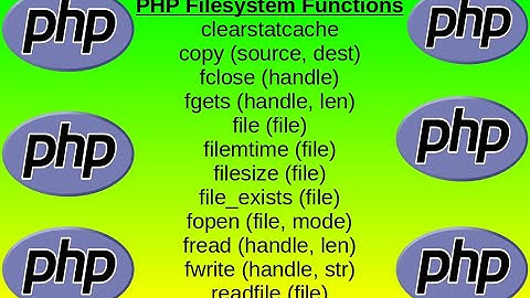 PHP Filesystem Functions