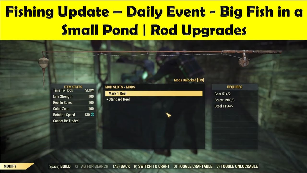 Fallout 76 New Fishing Update - New Daily Event - Big Fish in a Small ...
