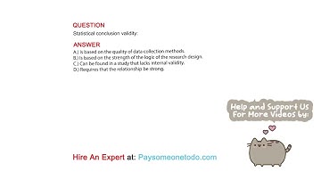 Statistical conclusion validity: