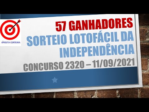 57 GANHADORES | RESULTADO LOTOFACIL 11/09/2021 CONCURSO 2320