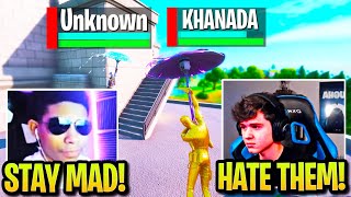 BUGHA ANGRY after UNKNOWN & KHANADA Grief EVERYONE in NINJA Battles Tourney! (Fortnite)