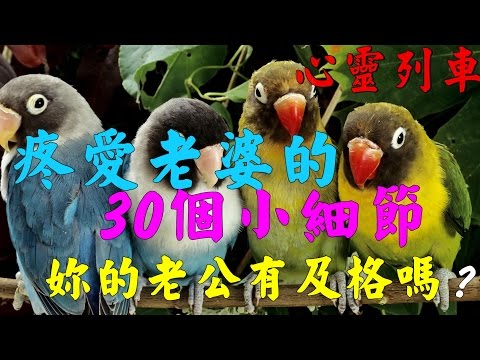 【心靈列車 】 疼愛老婆的 30個小細節：妳的老公有及格嗎？ 男人疼老婆的方式有很多，也許有些人不善於言詞表達愛意，但透過一個個小舉動…另一半的心要不被感動也難！一起看看...