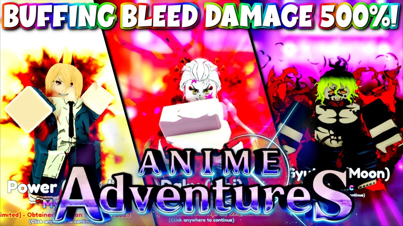 Anime Adventures But I'm Buffing Bleed Damage by 500%! (Inf Mode  Challenge) 