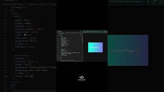 🌈 Gradient Border Pulse | HTML CSS | Creative Animation Shorts