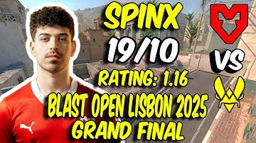 MOUZ Spinx (19/10) vs Vitality! Spinx POV (Dust2) at BLAST Open Lisbon 2025 GRAND FINAL