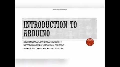 Introduction to Arduino - Lab 1
