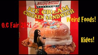 OC Fair 2021 We try overpriced WEIRD FOODS. Also try a couple of rides in Orange County California