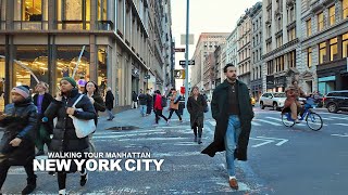 [Full Version] NEW YORK CITY - Manhattan Winter Season, Broadway, City Hall, SoHo & Wall Street, 4K