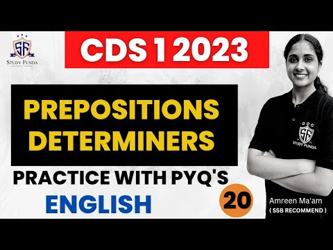 Prepositions and Determiners for CDS 1 2023 | English for CDS # ...