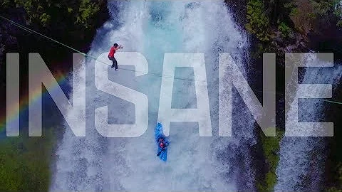 Highlining and Kayaking over a HUGE Waterfall