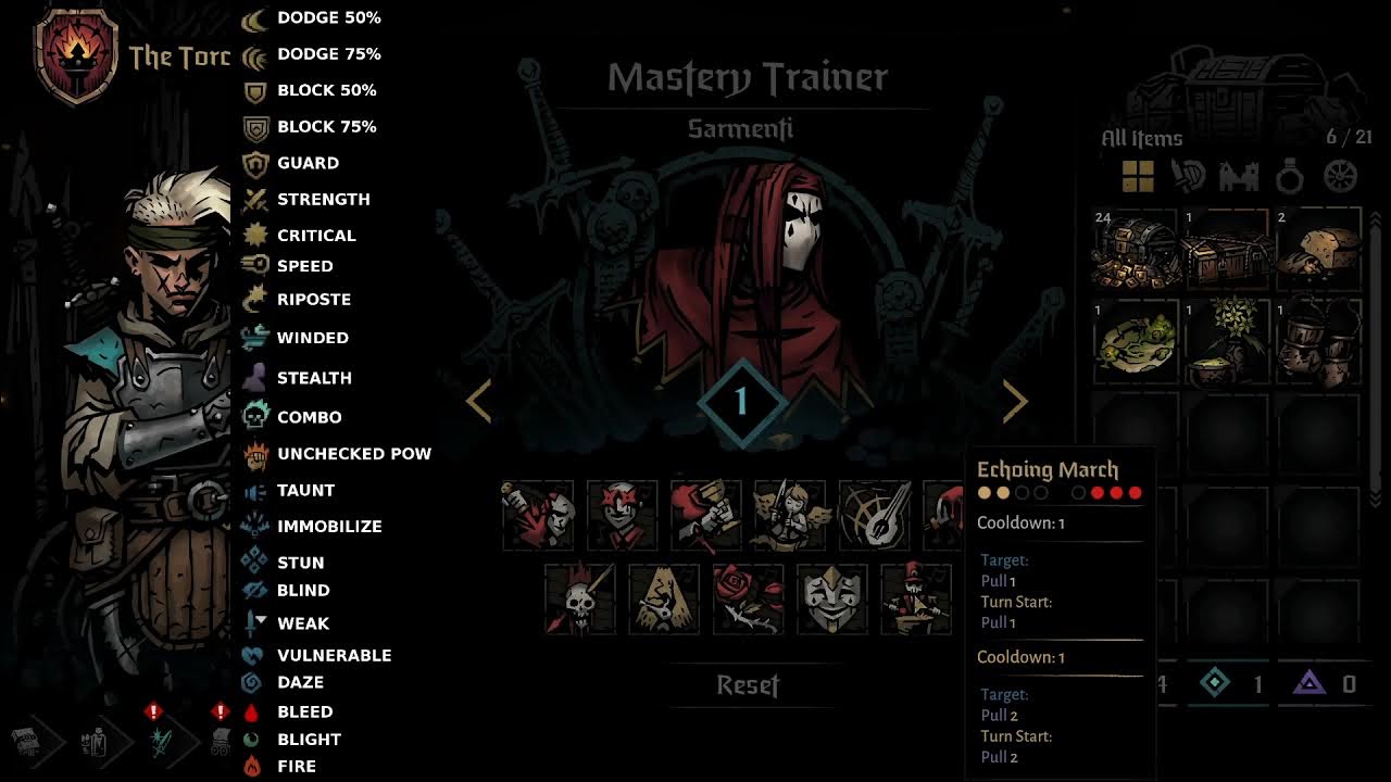 Darkest Dungeon 2 Jester Skills and Mastery Upgrades with Token Guide