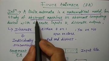 finite automata in theory of computation  | HINDI | by Niharika Panda