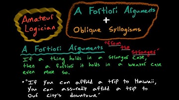 A Fortiori Arguments and Oblique Syllogisms