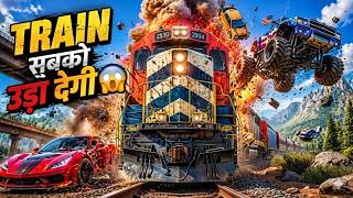 GTA V CAR WER LIVE | TRAIN ROBBERY GONE WRONG| EPIC CAR VS TRAIN CHASE #gta #gta5 #shorts #live