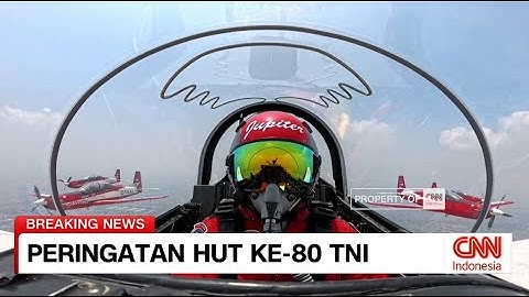 Spektakuler! Manuver Udara Jupiter Aerobatic Team & Rajawali Laut di HUT TNI-80 TNI