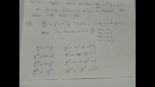 Taylor's numerical method / problem 2 / part 1